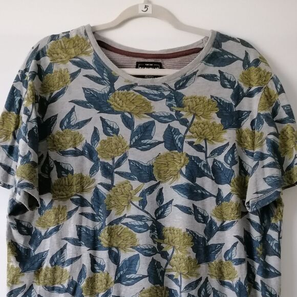 For The Republic Mens Multicolor Floral Print Cotton Pullover T-Shirt Size Large - Picture 2 of 6